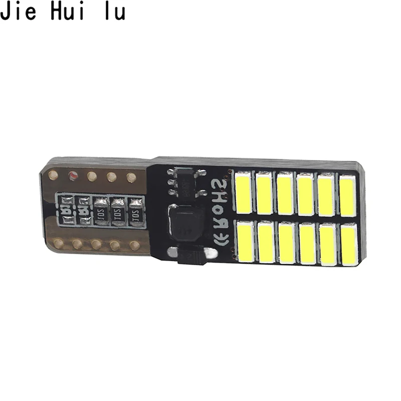 Светодиодные лампы 2x T10 W5W Canbus 12 В 24SMD белый светильник для чтения салона