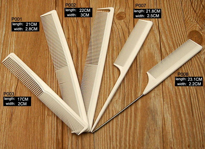 Белый Цвет углерода хвост гребень для парикмахера 1 шт. парикмахерские