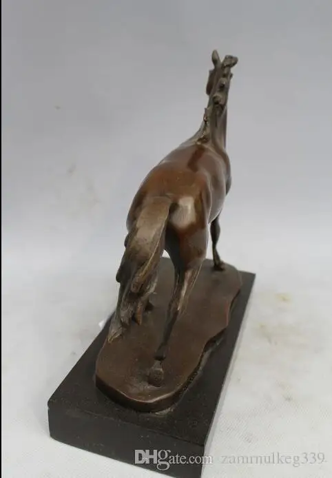 Китайская Художественная Скульптура бронзовая медная мраморная лошадь