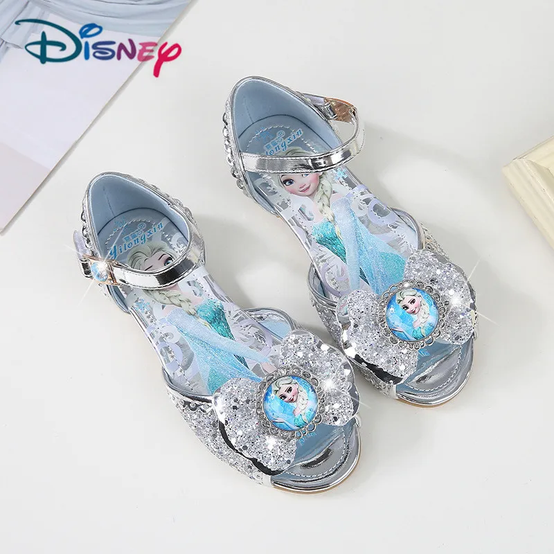 Disney Детские Тонкие Туфли Sandalia Infantil Холодное сердце платье принцессы для девочек