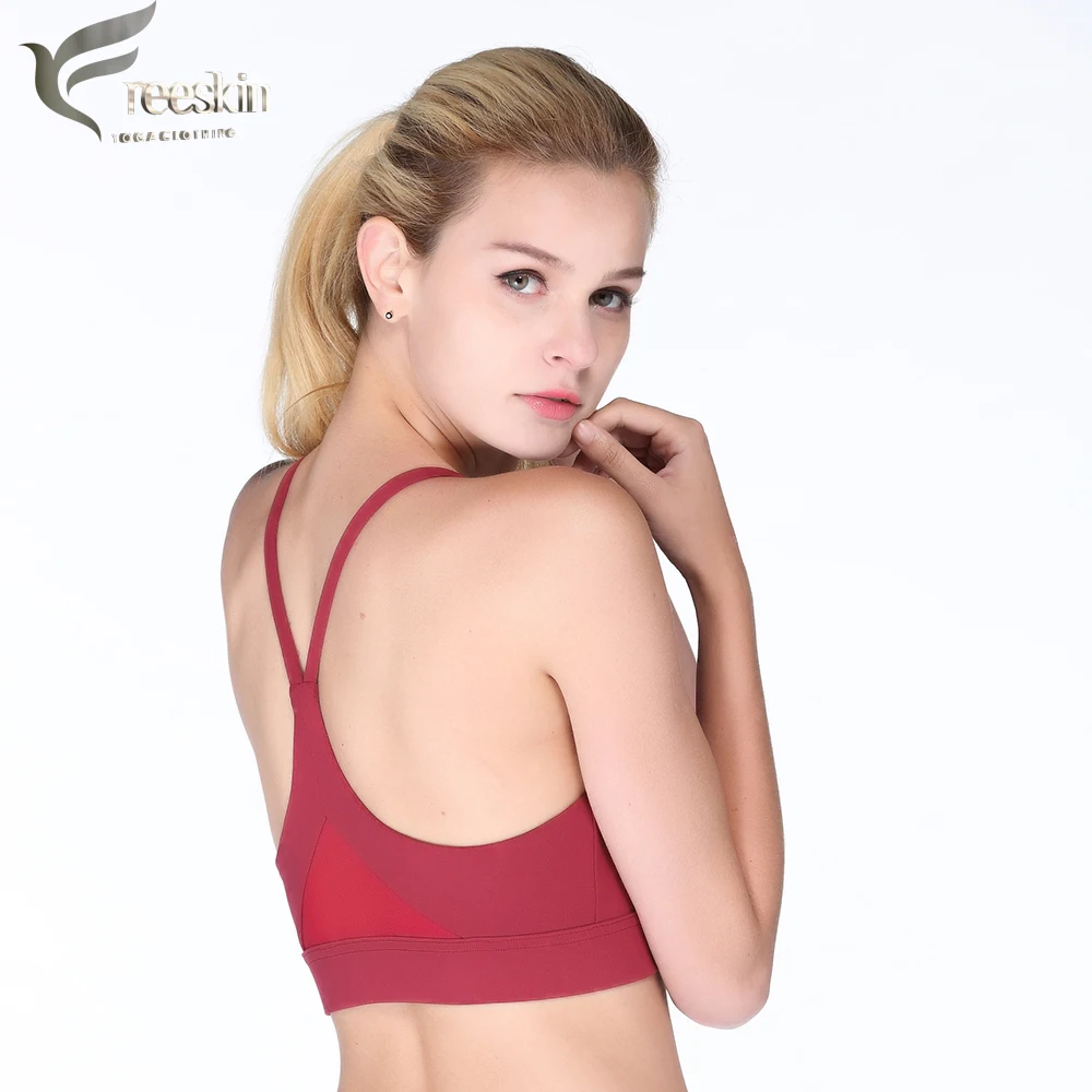 Zhangyunuo Sports Bra Padded Running Gym Yoga Bra Tops Mesh Triangle Women Brassiere Tops Fitness Workout Bra