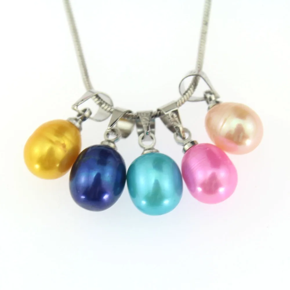 Женский кулон с овальным жемчугом 1 шт. Вечерние Бусы из натурального жемчуга в