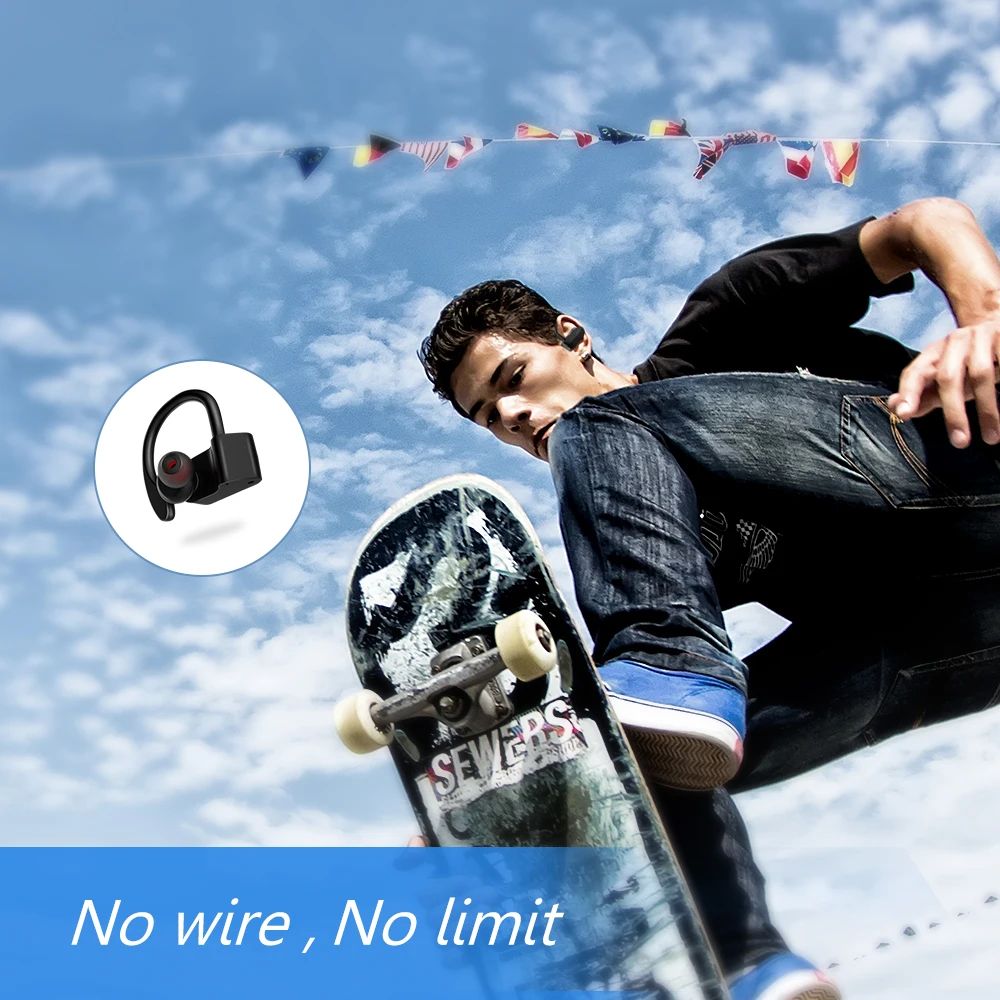 LXT E9 Bluetooth V4.2 наушники TWS беспроводные стерео с крючком спортивные для телефона