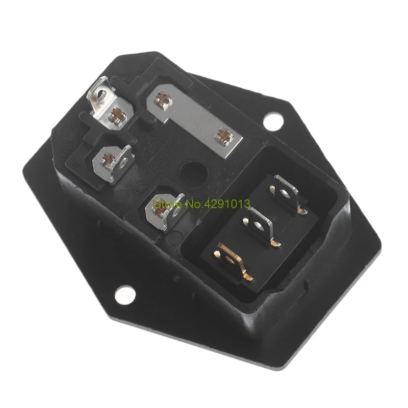 1 шт. 10A 250 В 3 Pin IEC320 C14 AC Вход штекер розетка с предохранителем Прямая поставка