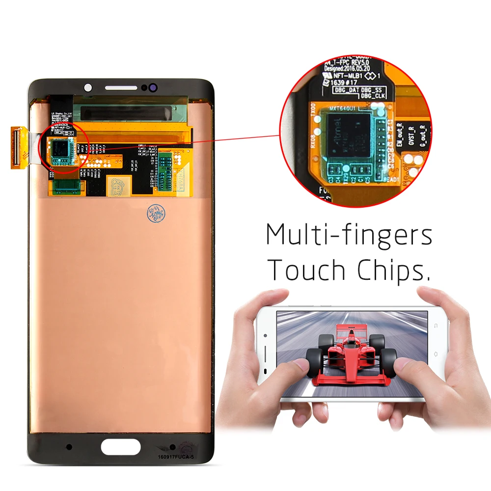 100% протестированный 5.7" 1920x1080 OLED дисплей для Xiaomi Mi Note 2 LCD Note2 с сенсорным экраном и дигитайзером.