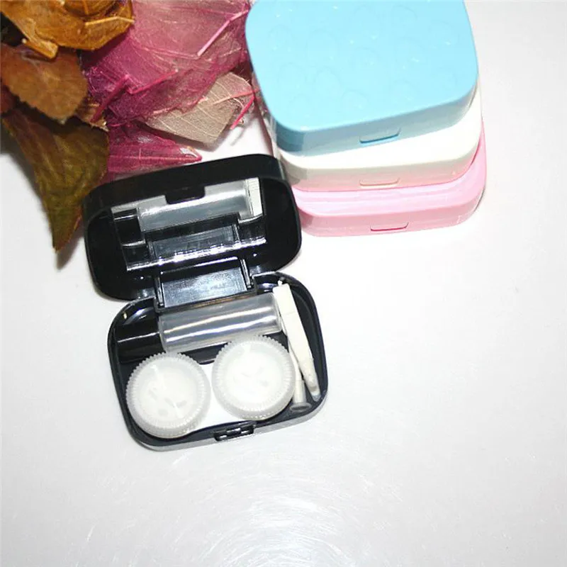 1 шт. коробка для очков с очками леденец чехол контактных линз милый цвет набор