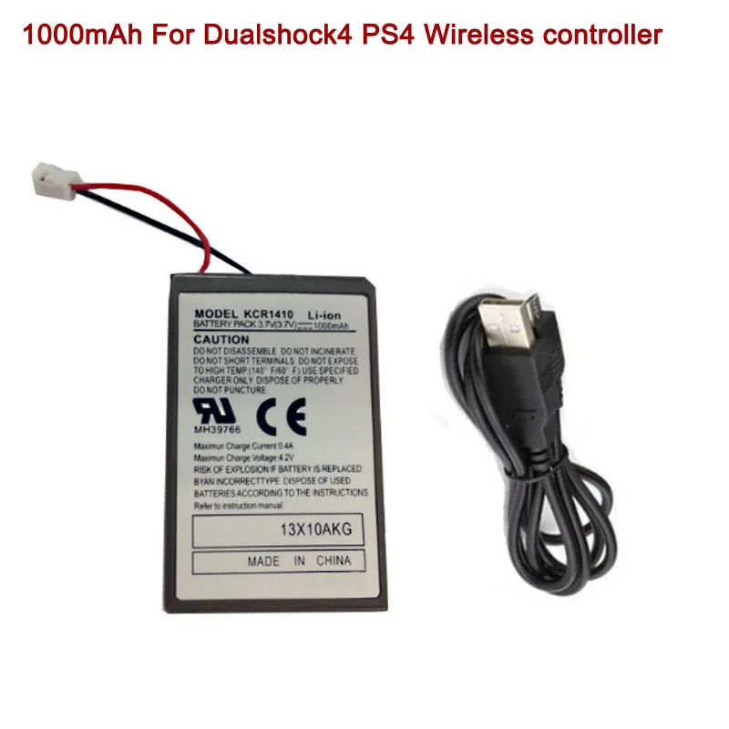 3 7 V 1000 mAh PS4 Батарея пакет + USB Зарядное устройство кабель для sony PlayStatoin4