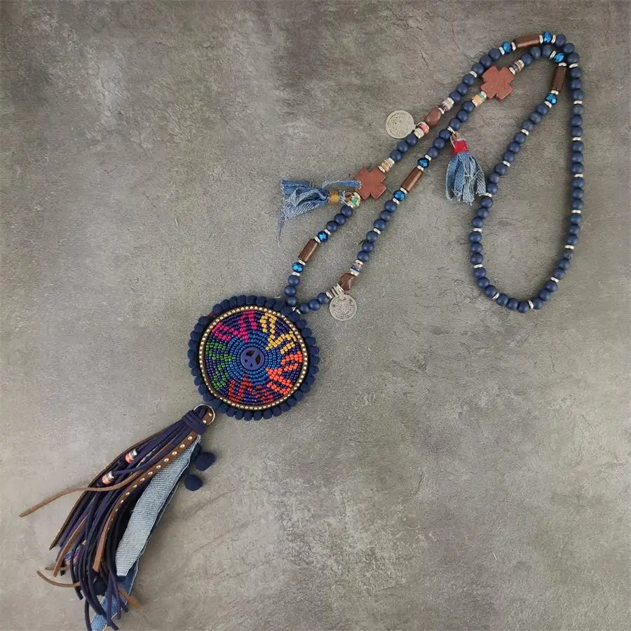 Новые женские Богемские ожерелья и подвески Оригинальное длинное ожерелье