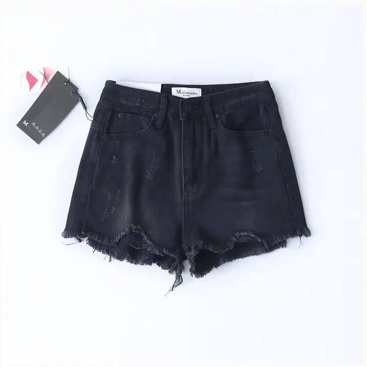 98% Хлопок Деним с Боковым Разрезом кисточка высокая талия. Немного свободно.