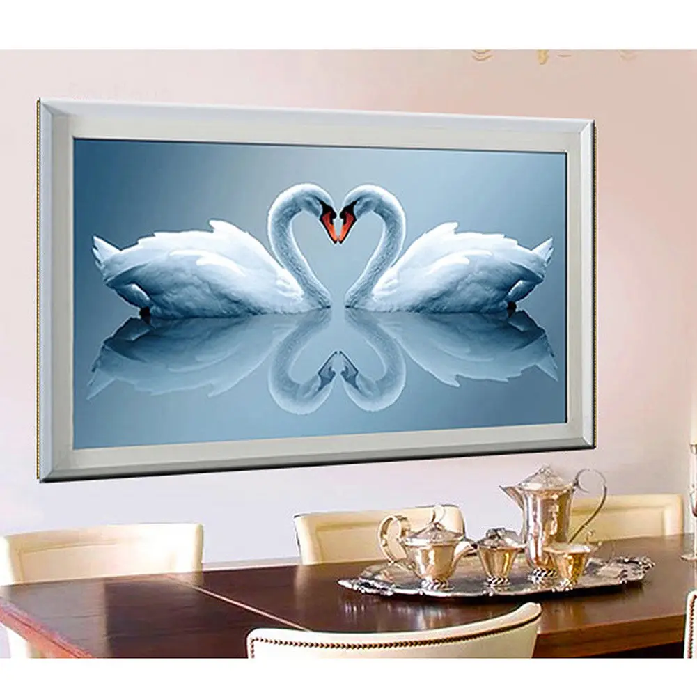 5D Schwan Stickereien Mosaik Diamant Malen Kreuzstich Satz Wohndeko Handwerk T | Дом и сад