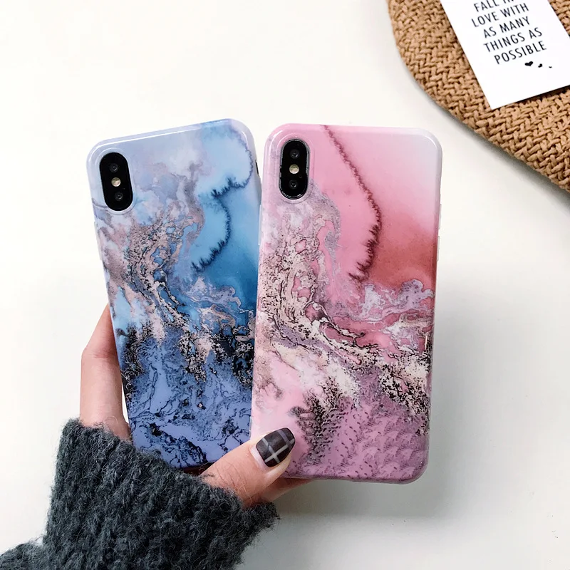 POBLU горячего тиснения IMD ТПУ Мягкая задняя крышка для телефона iPhone XR XS Max 6s 7 8 плюс