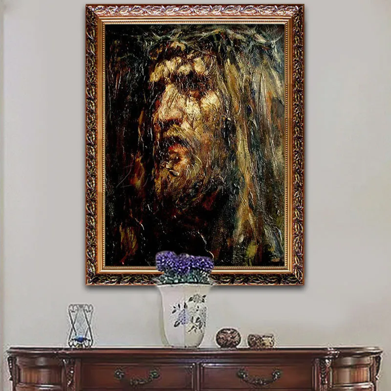 Картина маслом на холсте с изображением Иисуса Христа|art pictures|picture for living roomcanvas poster