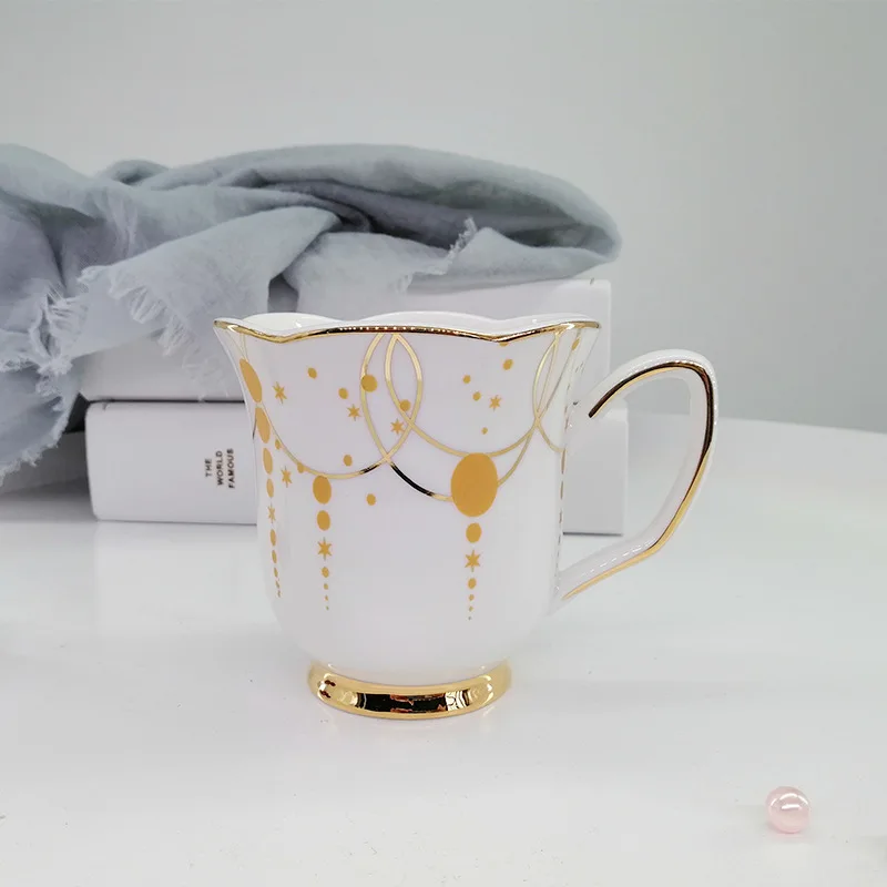 Glod Mug 1 шт., скандинавский роскошный фарфоровый чайный горшок, чайный поднос, сахарный горшок, молочный кувшин, кофейная кружка, чашка, блюдце, набор, свадебный подарок - Цвет: Glod Mug