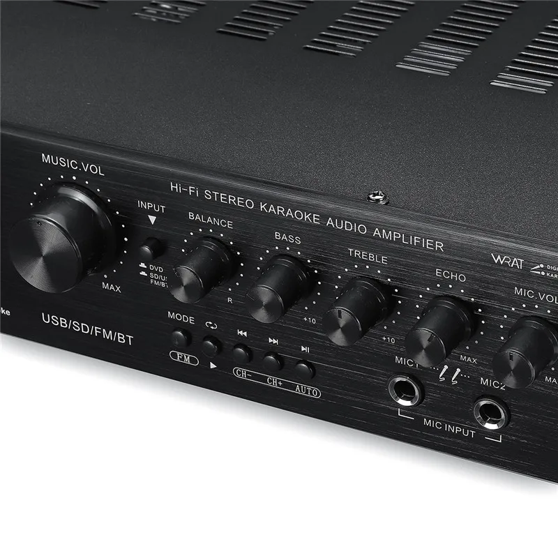 CLAITE USB FM bluetooth FM аудио автомобильный стерео усилитель радио Hi-Fi 2 канальный цифровой Дисплей Мощность-плеер с пультом дистанционного управления