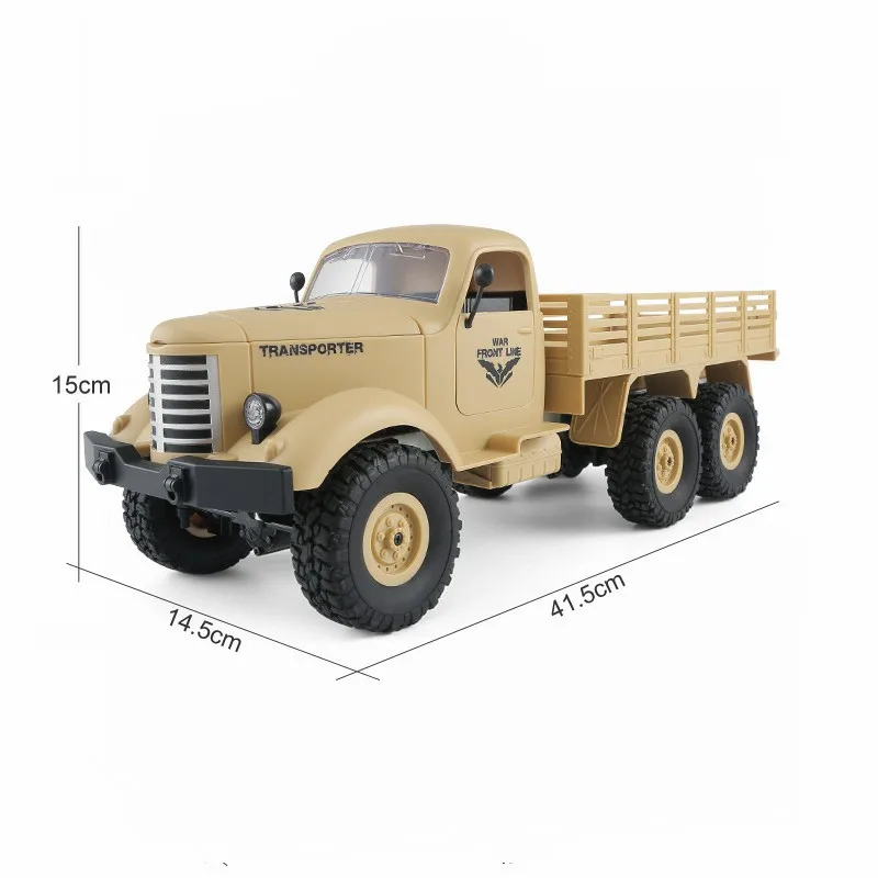 

Q60 RC Cars 6WD Off-Road Car Military Truck Inclined Plane Differential Shock Absorbers Speed Conversion Bright Spotlights