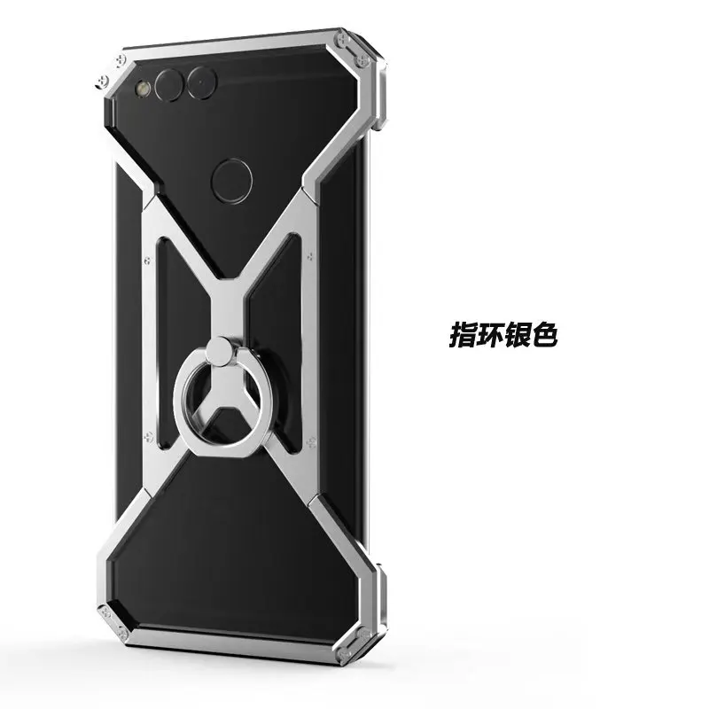 Металлическая серия для huawei hononr 7x8 9 v9 чехол телефона с кольцом кронштейн задняя