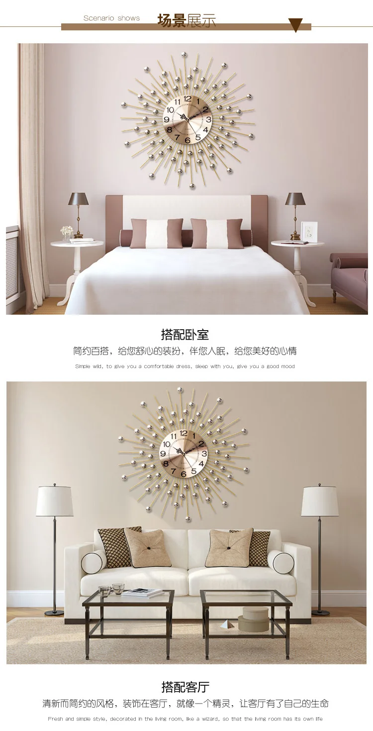 Роскошные большие настенные часы современный дизайн Европейский стиль 3D Декоративные креативные большие металлические часы железные настенные часы искусство домашний декор