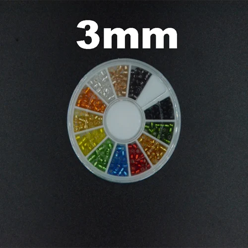 3.0mm Созерцатель, 12 цветов, для завязывания мушек, голографическая головка Нимфы, бусина, диаметр 3 мм/2 мм/1,5 мм, стеклянные бусины для ловли нахлыстом - Цвет: 3.0mm