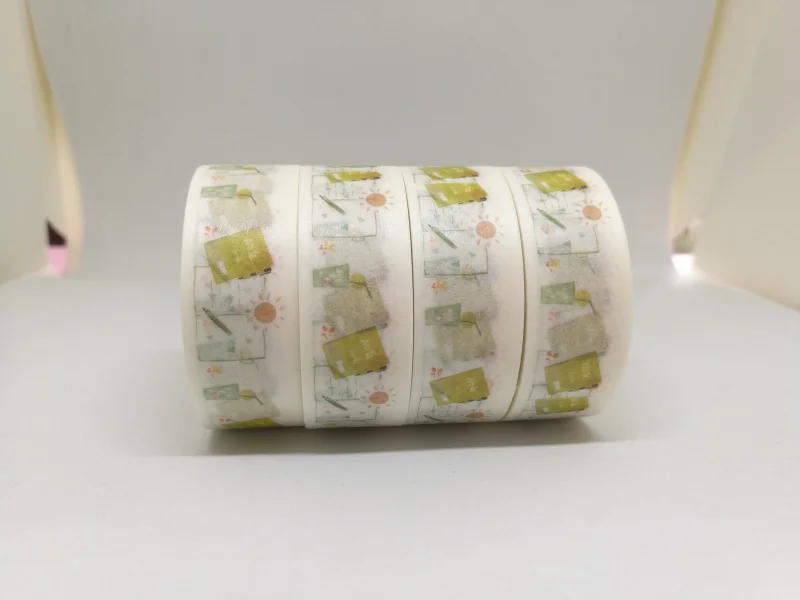 

2pcs 1.5cm Cute sunny diary Washi Tape adhesive tape DIY decoration Scrapbooking Sticker Label Masking Tape School Office Supply