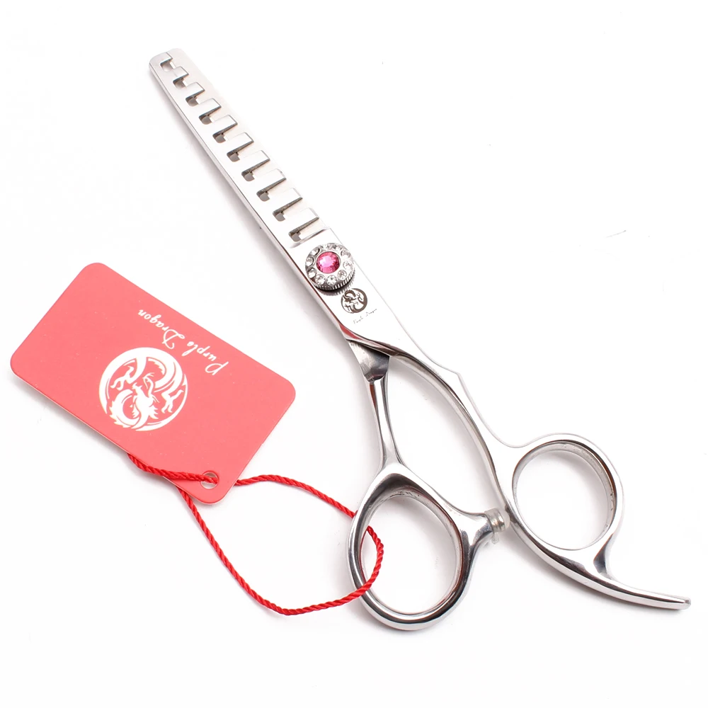 6 дюймов 17 см фиолетовый дракон нержавеющая Парикмахерская Makas 10 зубья