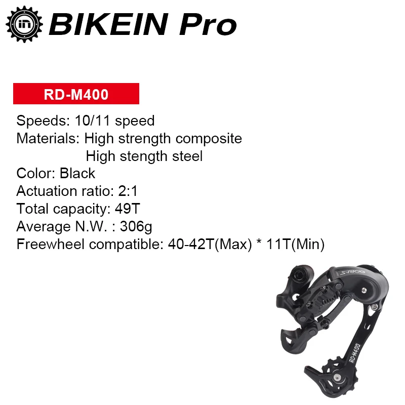 

BIKEIN 10/11 Speed Mountain Bike Long Cage Rear Derailleur Cycling MTB Gear Rear Chain Shifter Compatible SHIMANO Bicycle Parts