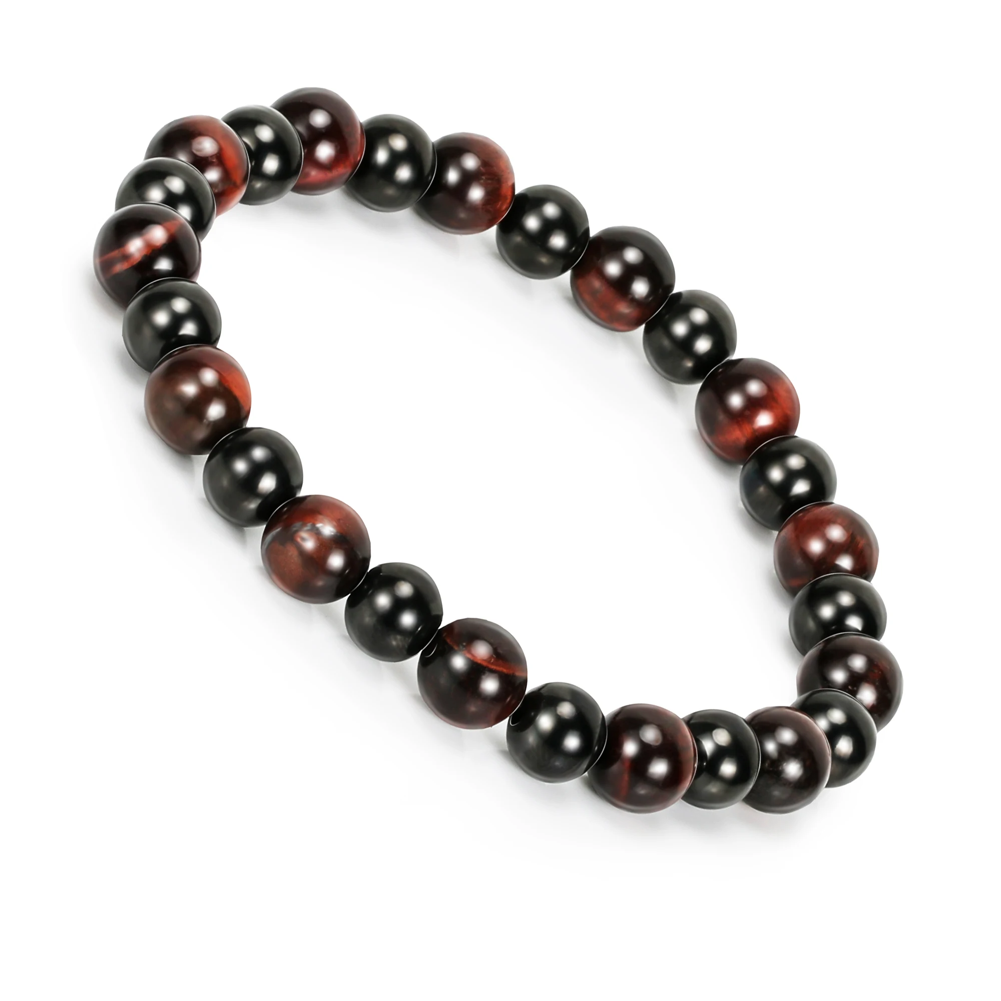

High Quality Natural Stone Tiger Eyes Bracelets Men Women Fashion Round Beads Elasticity Rope Bracelet