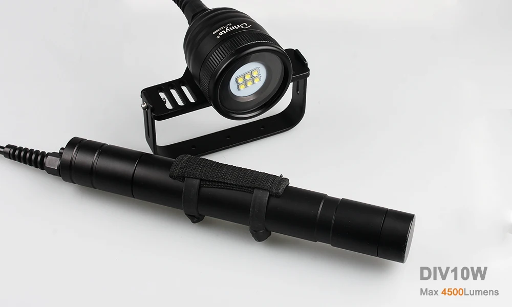 Brinyte DIV10W светодиодный канистра видео свет CREE XML2 4500lm светодиодный подводный Электрический фонарик для дайвинга 200 М Подводная лампа