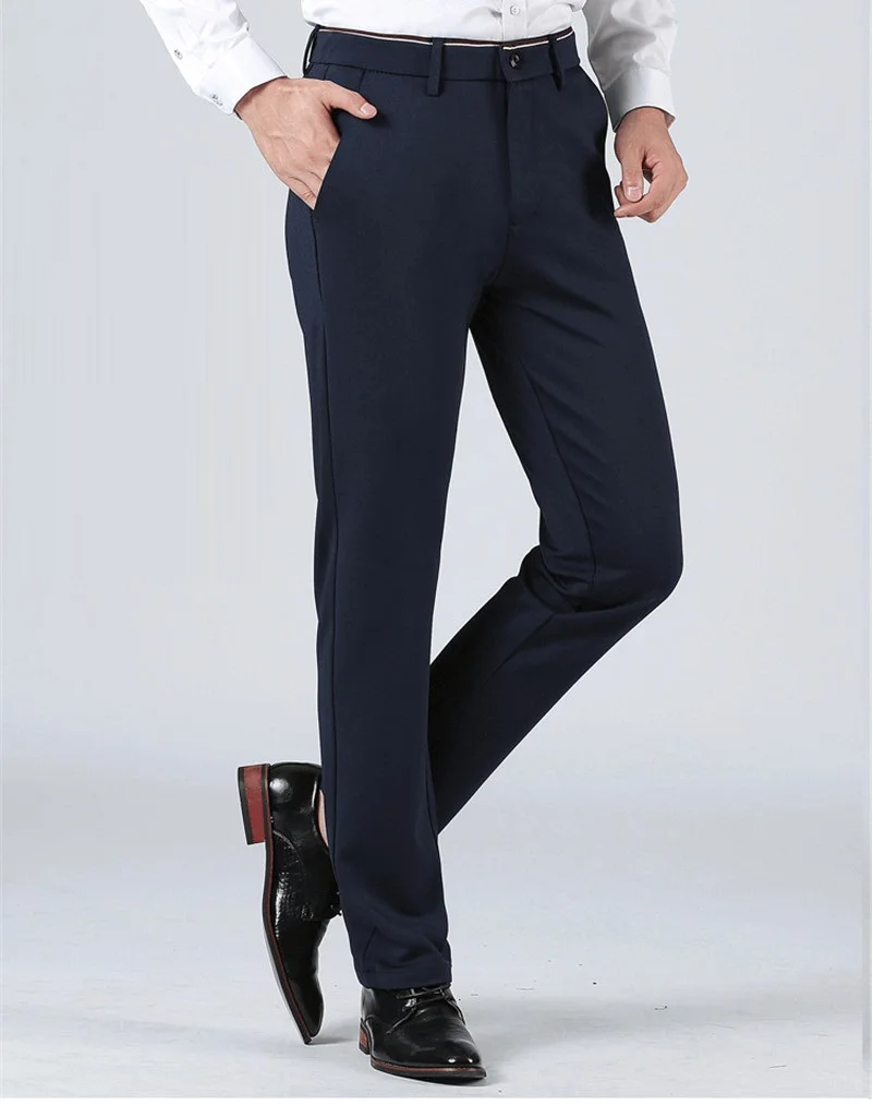 BATMO new arrival high quality casual pants men,men's smart casual pants,elastic trousers,plus-size 1828