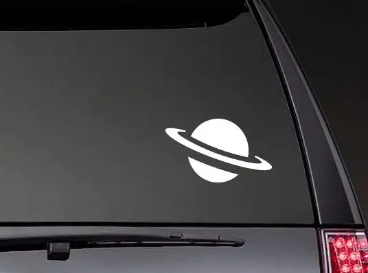 

Simple Alien Planet With Ring Stickers Window Door Decal Vinyl Car Decals Art Bumper Decor ZP0443