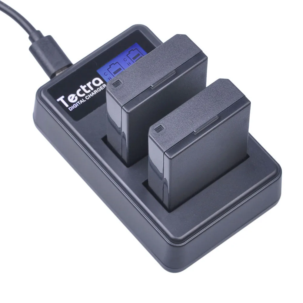 Tectra высокое качество LP-E10 LP E10 LPE10 LCD USB двойное зарядное устройство для Canon 1100D 1200D Kiss
