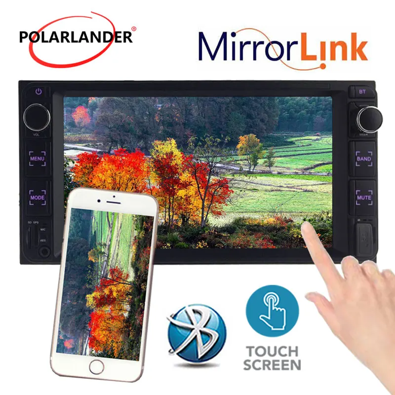 

7inch 2 Din Mirror Link Touch Screen Display Single USB TF AUX Car MP5 Player ISO Interface FOR TOYOTA COROLLA 04-14