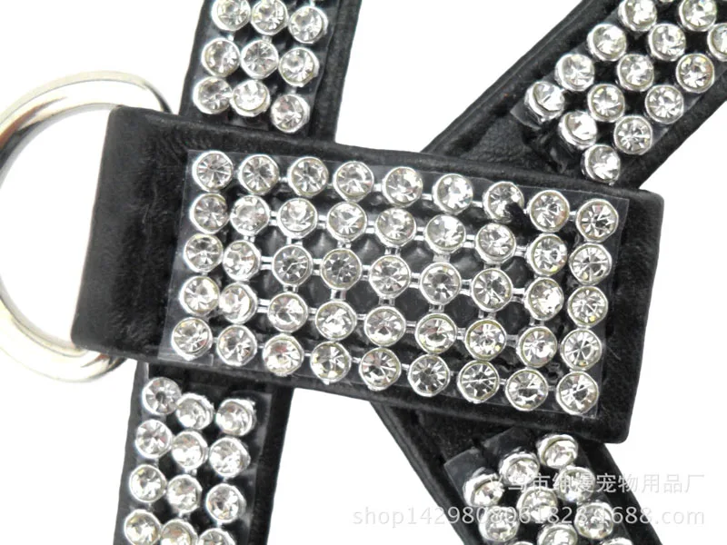 Ошейник стразы из искусственной кожи с украшениями для щенков маленьких собак