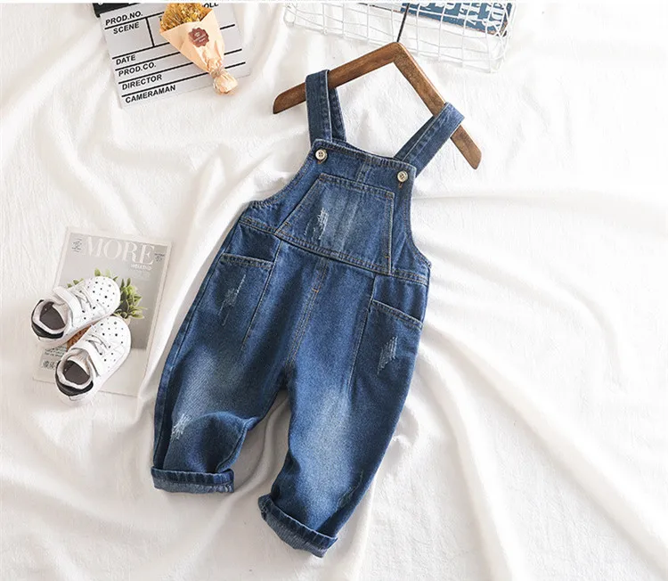 

Spring Autumn Ewborn Baby Overalls Casual Fashion Korean Denim Pants for Boys Girls Jeans Button Fly Unisex Kids Jumpsuit New