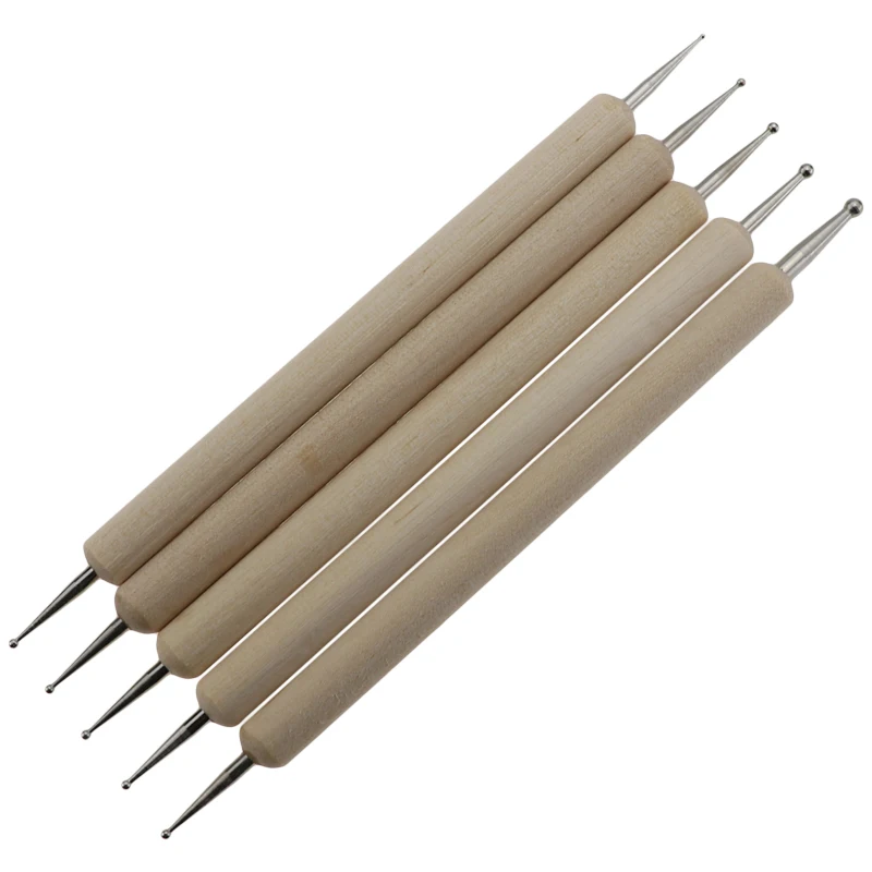 5 шт. деревянная ручка для разбрызгивания маникюрные инструменты ногтей