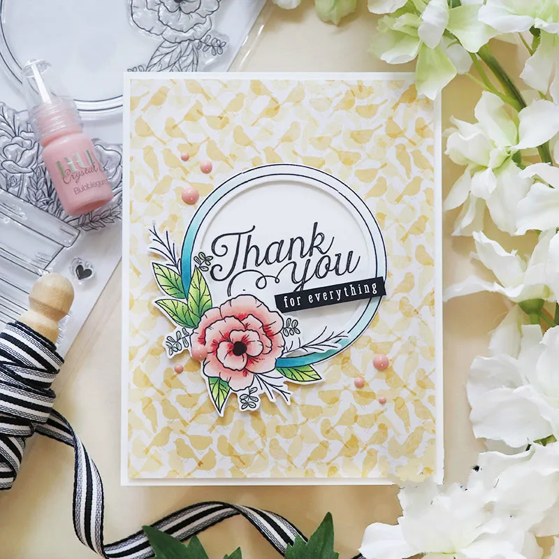 Прозрачные силиконовые штампы с надписью With Love для сделай сам скрапбукинга