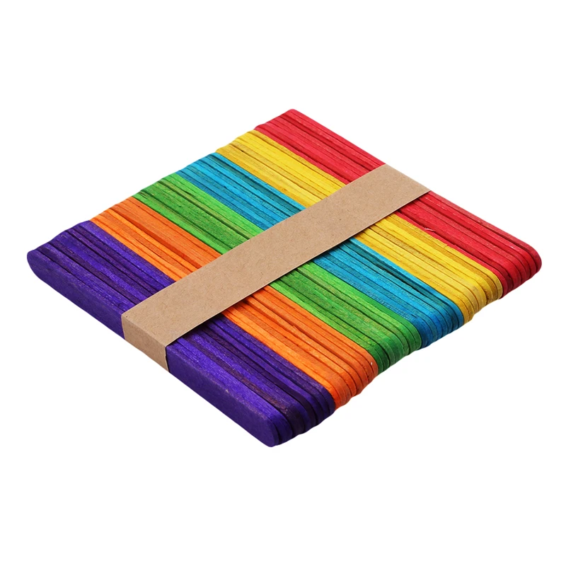 50 шт./лот палочка для мороженого красочные детские ручные ремесла игрушка