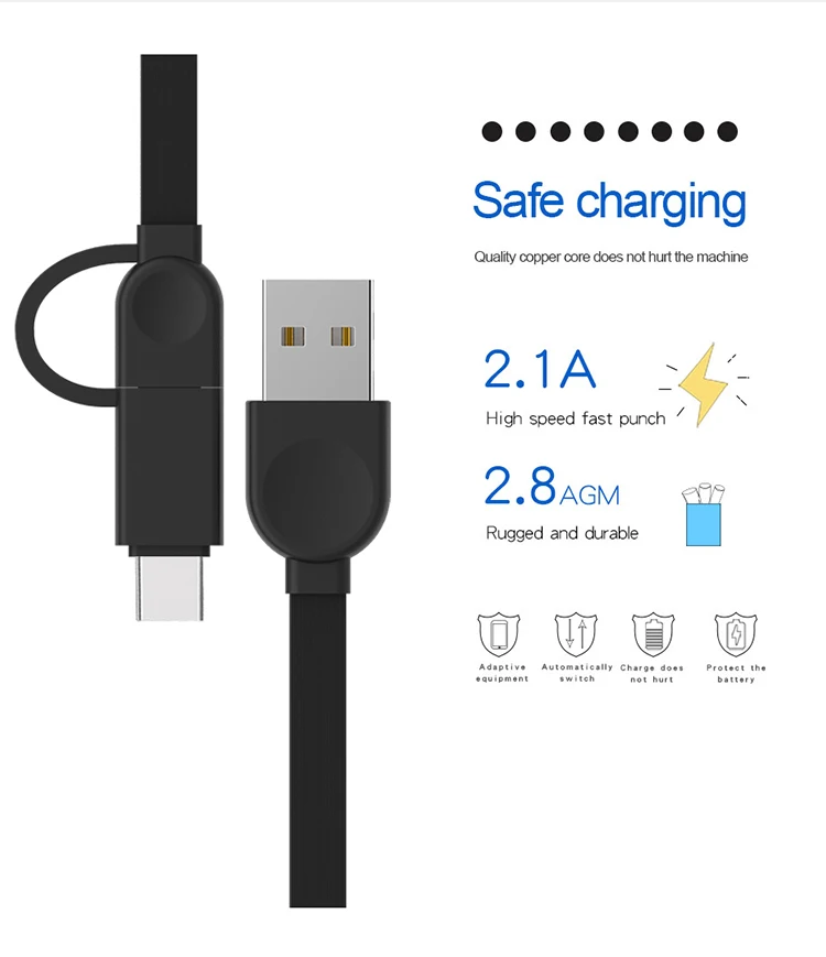 2 в 1 Тип c& все микро-usb для устройств на аndroid синхронизации Зарядное устройство кабель для samsung s9 plus для xiaomi 6x huawei p20 lite Тип c выдвижной кабель
