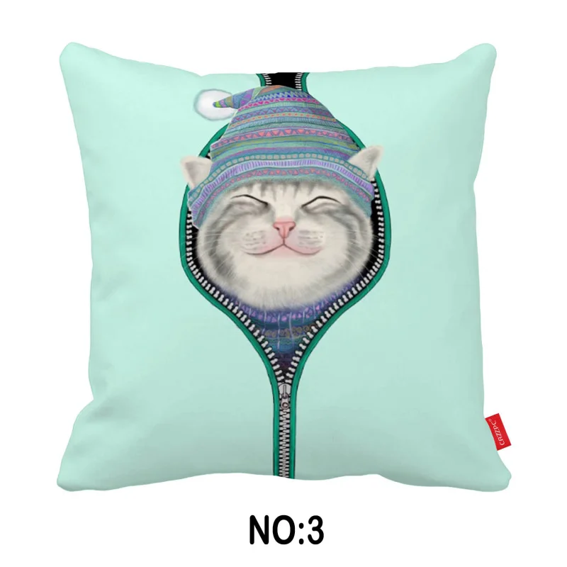 Милые ленивый спальный мешок Обувь Cat печати декоративные Пледы Подушки Детские