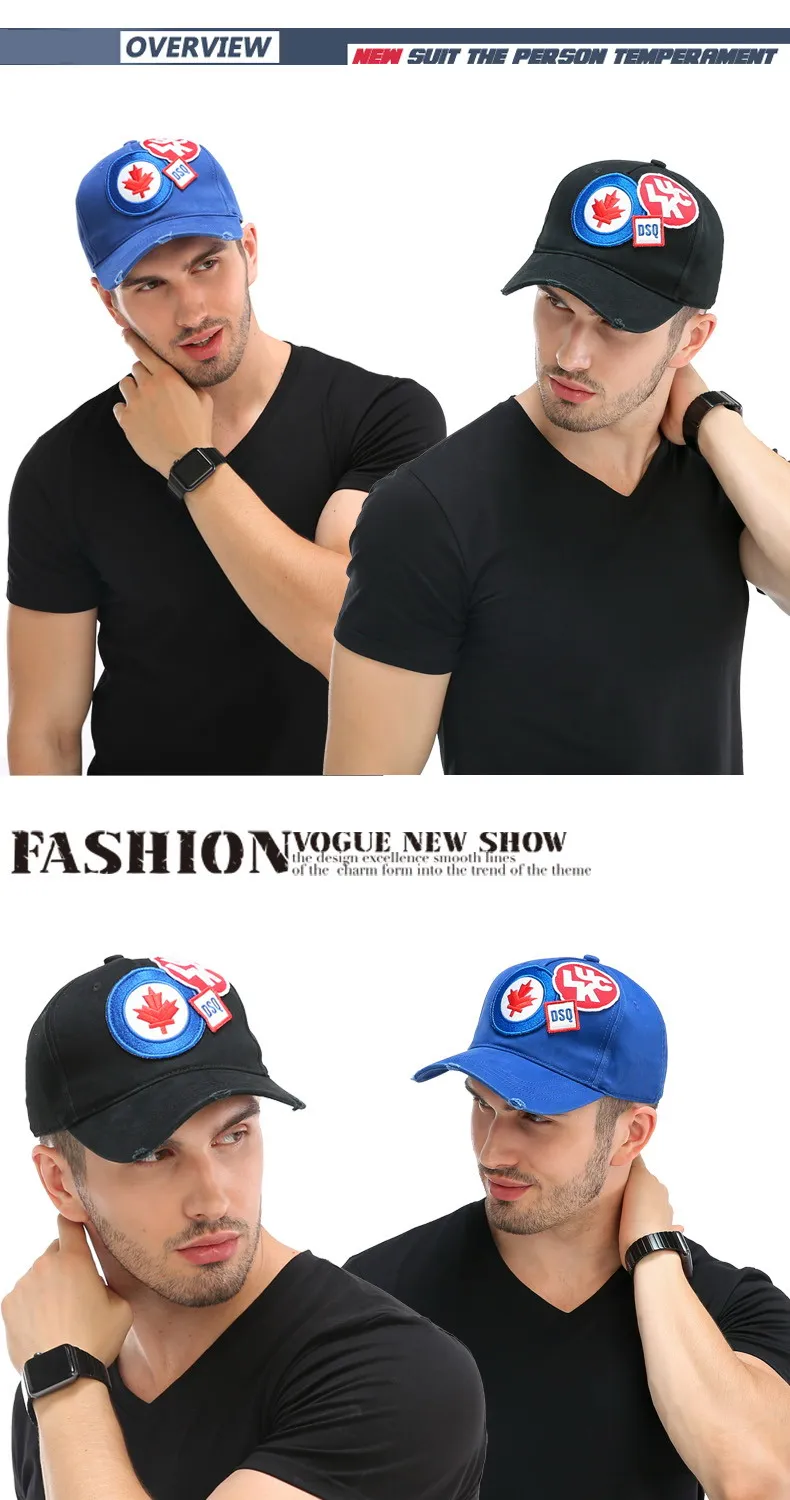 DSQICOND2 хлопковые брендовые бейсболки кепки шапки Homme Snapback Кепка с буквенным принтом DSQ Dad Шапка для мужчин и женщин Bone Gorras Trucker Кепка