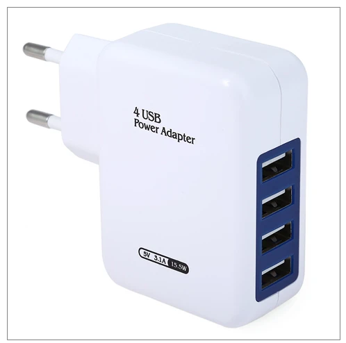 Oleeda 5V 3.1A USB умное зарядное устройство 4 порта штепсельная вилка ЕС несколько