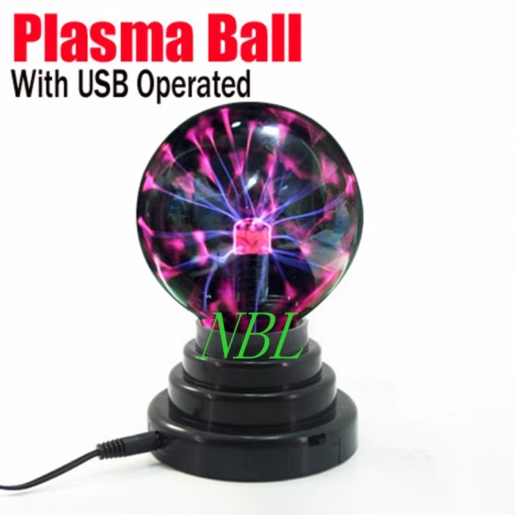 

New USB Magic Plasma Ball 3.5" Plasma Light Ball With USB Operated Funny Plasma Lamp Festivals Decoration Gift With Package