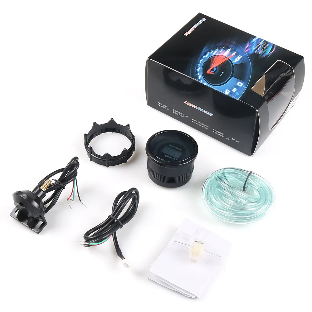 Цифровой автомобильный вакуумный индикатор Dynoracing BX101452 2 дюйма 52 мм 1 0 бар