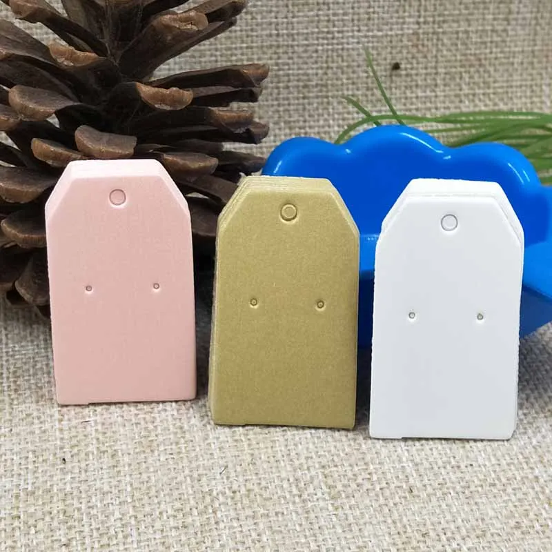 5*3cm pink/white/orange/green color earring display hanging card 100pcs +100plastic bag | Украшения и аксессуары