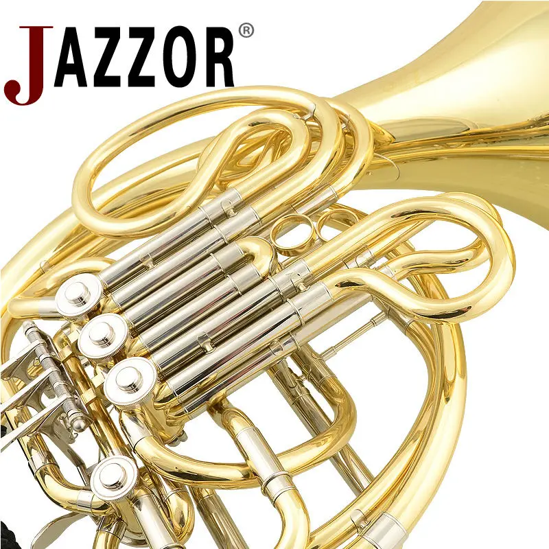 JAZZOR JBFH-601 4-key Double French Horn Entry Model Bb/F Wind Instruments Horns with mouthpiece Free Shipping | Спорт и развлечения