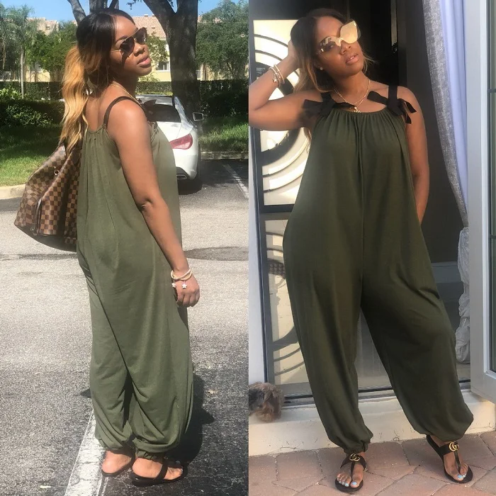 OKAYOASIS повседневный комбинезон со средней талией и карманами-Шароварами 2018 новый