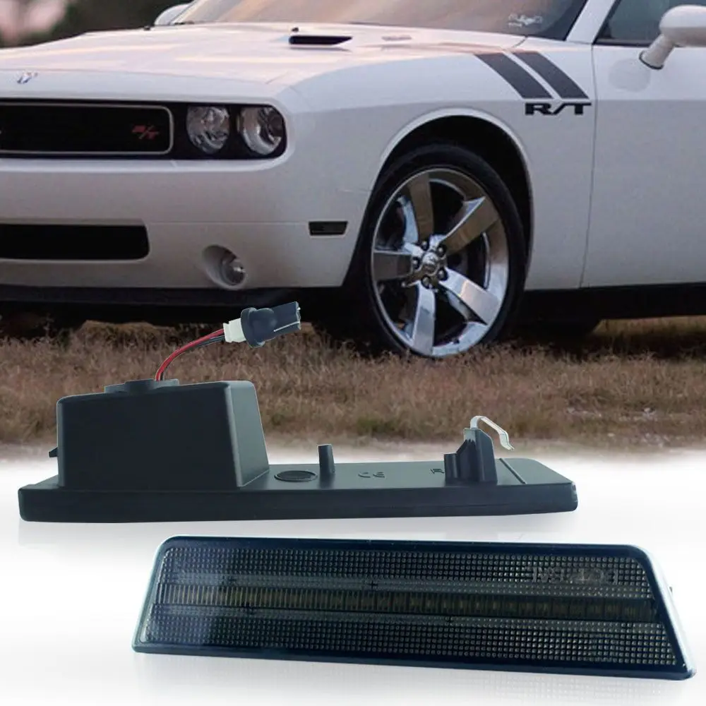 4х дымчатые линзы для Dodge Challenger 2008-2014 светодиодный боковой габаритный фонарь