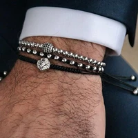 6mm cz ball bracelet men jewelry bracelets for women pulseira masculina bileklik armband bijoux mens copper beads pulseiras