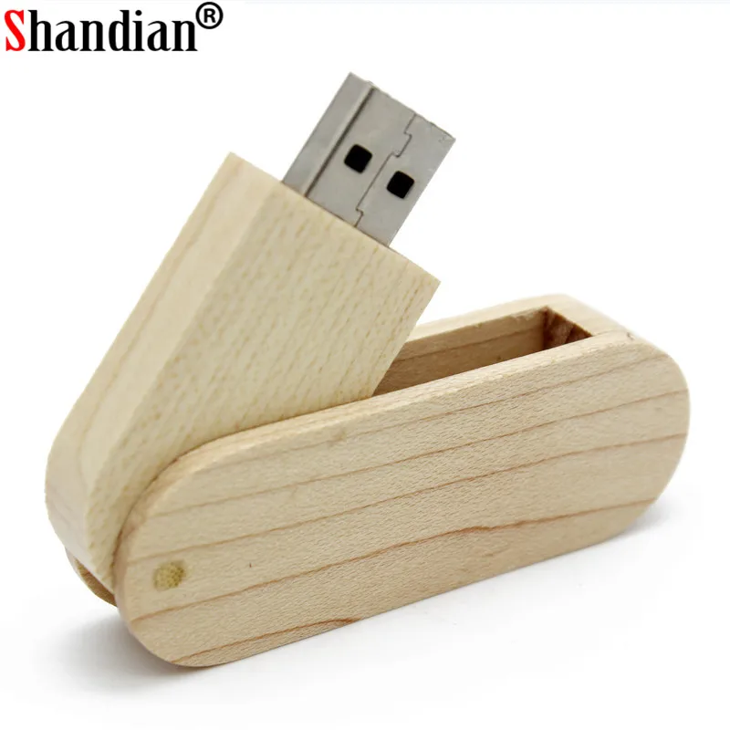 SHANDIAN логотип на заказ Деревянный USB+ коробка USB флэш-накопитель Флешка 4 ГБ 8 ГБ 16 г 32 Гб 64 Гб карта памяти фотография свадебный подарок