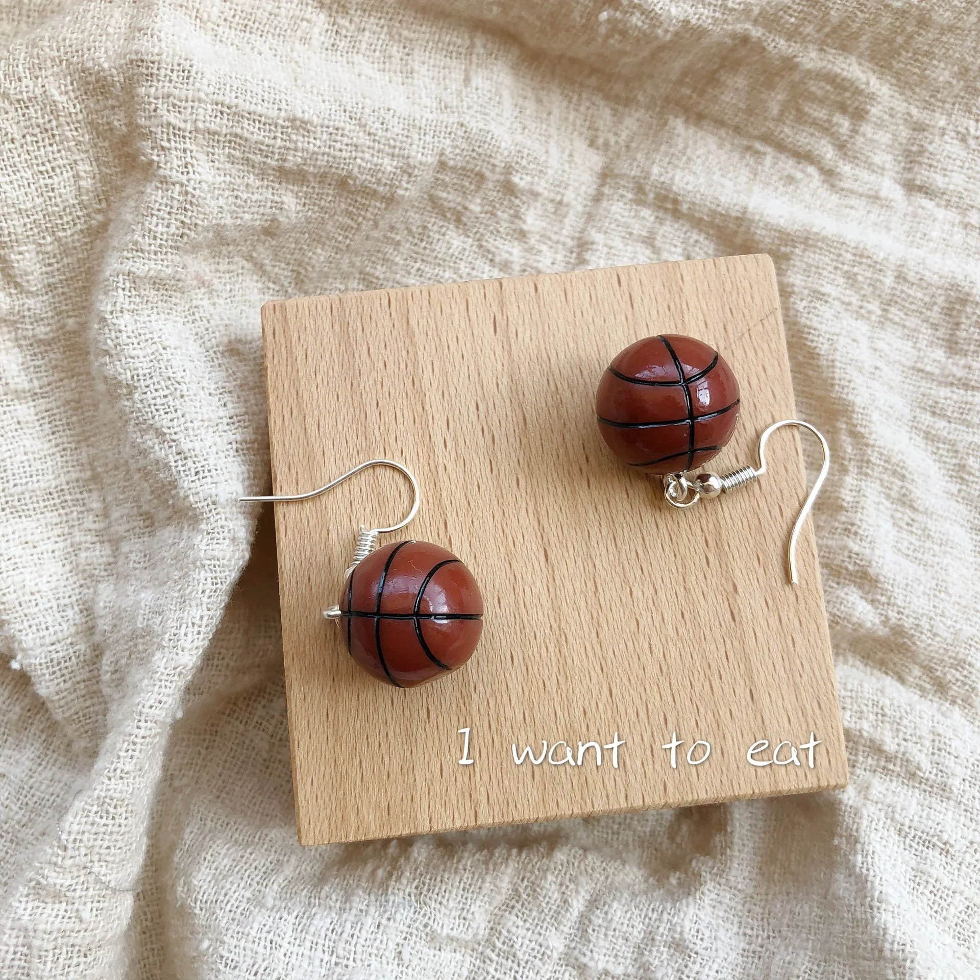 Милые серьги оригинальные футбольные баскетбольные Висячие панк забавные