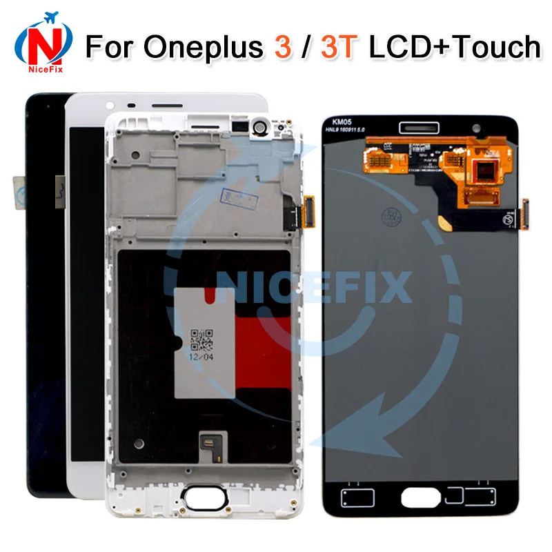Для OnePlus три экран oneplus 3 A3000 a3003 ЕС Версия ЖК дисплей + сенсорный дигитайзер с